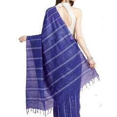 Blue women's Kota Art Silk Bhagalpuri Saree With Blouse Piece - View 2