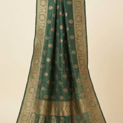 Eri Tussar Silk Handloom Banarasi Saree with Rich Zari Weaving - View 6