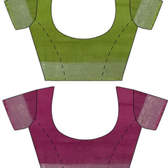 Bhagalpuri Handloom Cotton-Linen Blend Saree Combo (Pack Of 2) With Running Unstiched Blouse Piece - View 9