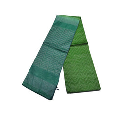 Handloom Semi Tussar Silk Two Dye Bhagalpuri Saree for women's with Striped Pallu (12508 Pine & Pesleya_Green)