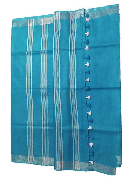 Bhagalpuri Linen Saree With Blouse Piece - View 3