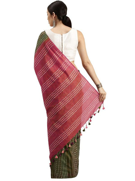 Kota Art Silk Saree With Blouse Piece - View 2
