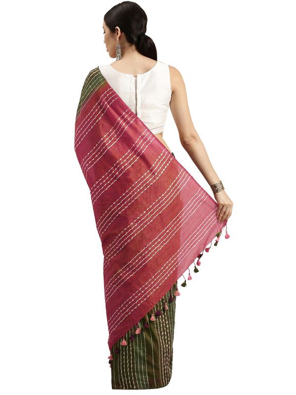 Kota Art Silk Saree With Blouse Piece - View 2
