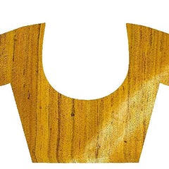 Handloom Tussar Ghicha Silk Bhagalpuri Two Dye Saree (Chico_Brown & Yellow) - View 5