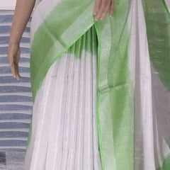 Linen Tissue Two Dye Handloom Bhagalpuri Saree
