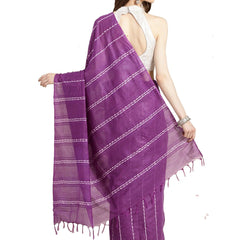 Perpureus Purple women's Kota Art Silk Bhagalpuri Saree With Blouse Piece - View 2