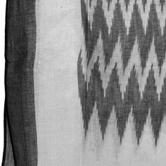 Linen Cotton Blend Handloom Ikkat Bhagalpuri Dupatta (Black) - View 6