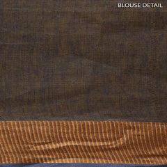 Handloom Bhagalpuri Tissue Linen Two Dye Saree - View 5
