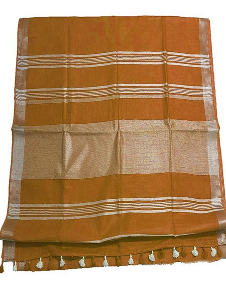 Bhagalpuri Linen Saree With Blouse Piece - View 3
