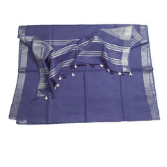 Ultra Violet women's Bhagalpuri Linen Saree With Blouse Piece - View 2