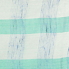 Capri Cyan women's Bhagalpuri Kota Doria Silk Semi Transparent Saree With Unstiched Blouse Piece - View 2