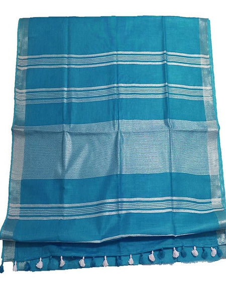 Bhagalpuri Linen Saree With Blouse Piece - View 4