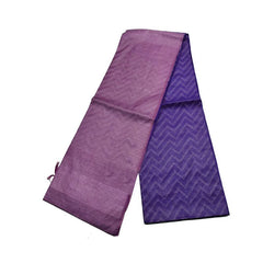 Handloom Semi Tussar Silk Two Dye Bhagalpuri Saree for women's with Striped Pallu (12512 Striker_Pink & Minske_Indigo)