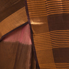 Handloom Tissue Linen Bhagalpuri Two Dye Saree - View 5