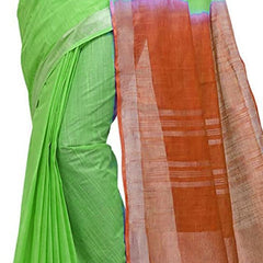 Bhagalpuri Handloom Pure Cotton Two Dye Saree With Running Unstitched Blouse Piece - View 6