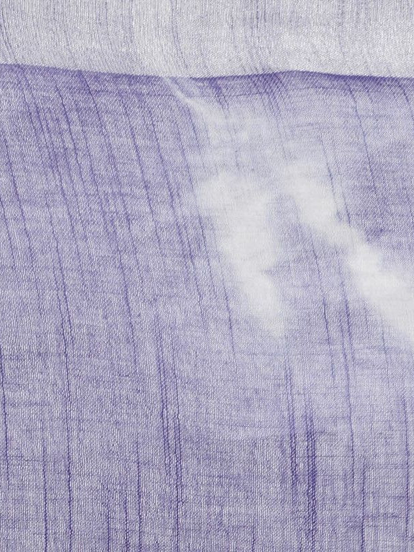 Ultra Violet women's Bhagalpuri Handloom Linen Blend Tie-Dye (Sibory Dye) Saree With Running Unstiched Blouse Piece - View 5