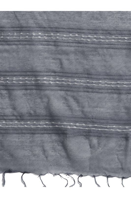 Grey Bhagalpuri women's Kota Art Silk Saree With Blouse Piece - View 7