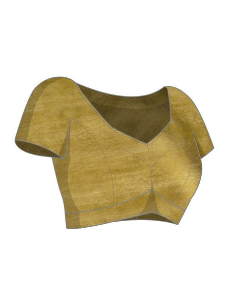 Citron Bhagalpuri women's Kota Art Silk Saree With Blouse Piece - View 3