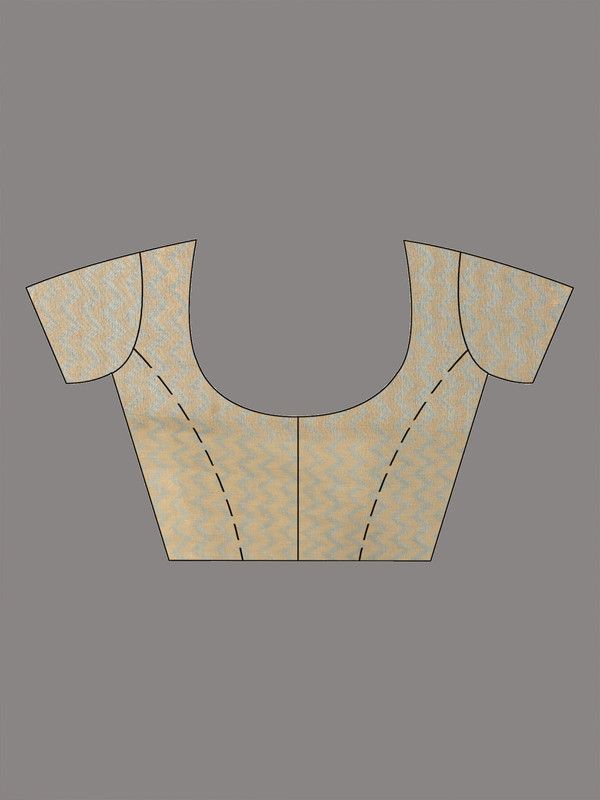 Designer Bhagalpuri Handloom Weaving Motif Saree (Silver_Grey) - View 4