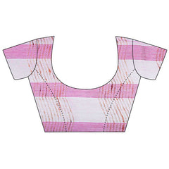 Bhagalpuri Kota Doria Silk Semi Transparent Saree With Unstiched Blouse Piece - View 7