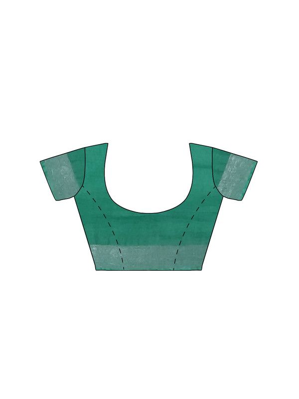 Mint Green women's Bhagalpuri Handloom Linen Blend Saree And Variation Of Colors With Running Unstiched Blouse Piece - View 6