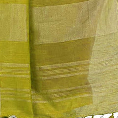 Bhagalpuri Handloom Linen Cotton Blend Two Dye Saree With Running Unstitched Blouse Piece - View 4