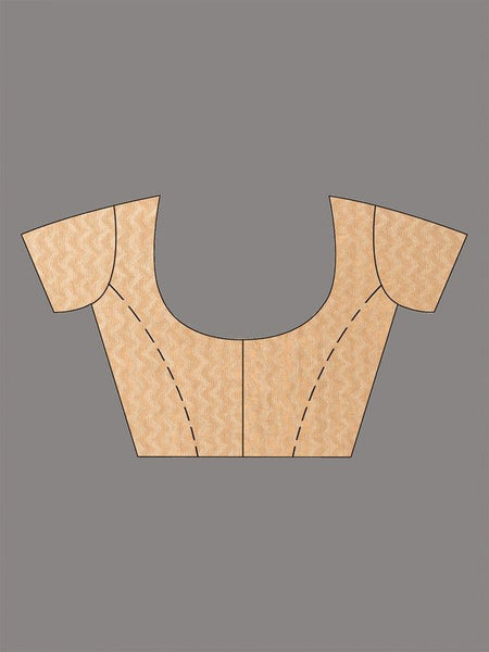 Cotton Tissue Silk Geometric Pattern Designer Saree (Ecru_Beige) - View 5
