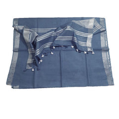 Bhagalpuri Linen Cotton Blend Saree With Blouse Piece - View 2