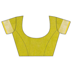 Bhagalpuri Handloom Linen Cotton Blend Two Dye Saree With Running Unstitched Blouse Piece - View 5