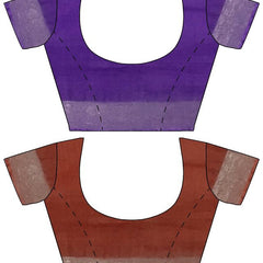 Bhagalpuri Handloom Cotton-Linen Blend Saree Combo (Pack Of 2) With Running Unstiched Blouse Piece - View 3