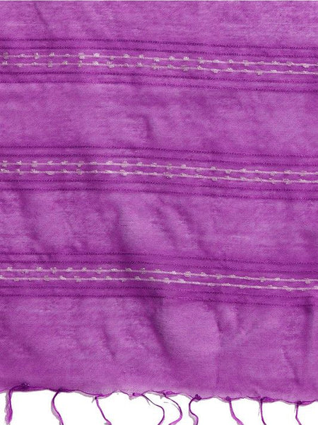 Electric Purple Bhagalpuri women's Kota Art Silk Saree With Blouse Piece - View 3