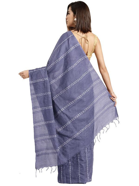 Ultra Violet Bhagalpuri women's Kota Art Silk Saree With Blouse Piece