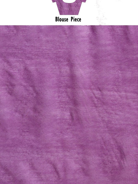 Perpureus Purple women's Kota Art Silk Bhagalpuri Saree With Blouse Piece - View 5