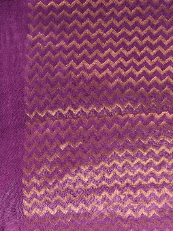 Bhagalpuri Handloom Cotton Tissue Silk Designer Zari Weaving Motif Saree (Rouge_Magenta) - View 6