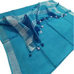 Bhagalpuri Linen Saree With Blouse Piece - View 5