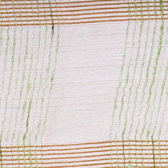 Citron Green women's Bhagalpuri Kota Doria Silk Semi Transparent Saree With Unstiched Blouse Piece - View 5