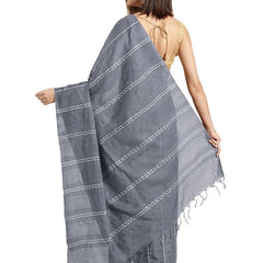 Grey Bhagalpuri women's Kota Art Silk Saree With Blouse Piece - View 2