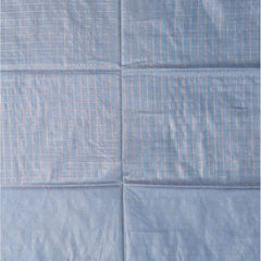 Mangalgiri Cotton Silk Glausious Blue Handloom Check Saree - View 3