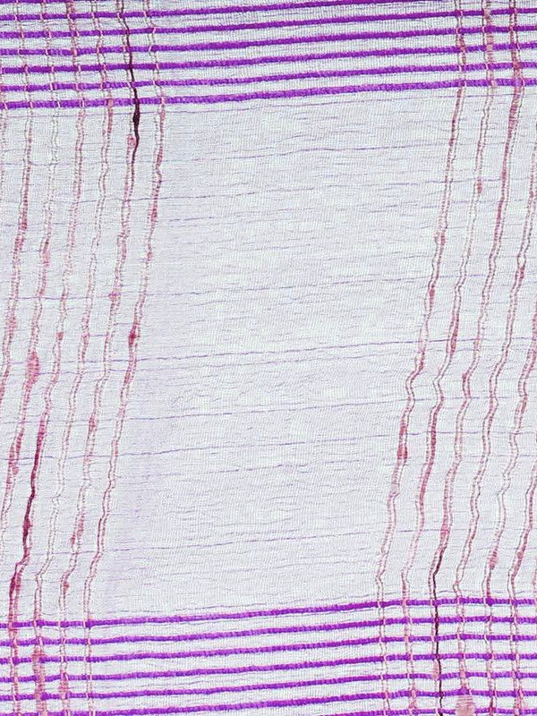 Bhagalpuri Kota Doria Silk Semi Transparent Saree With Unstiched Blouse Piece - View 4