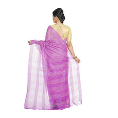 Bhagalpuri Kota Doria Silk Semi Transparent Saree With Unstiched Blouse Piece - View 2