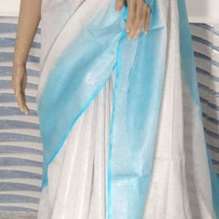 Tissue Linen Handloom Two Dye Saree