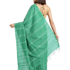 Zomp Turquoise Bhagalpuri women's Kota Art Silk Saree With Blouse Piece