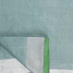 Handloom Bhagalpuri Linen-Cotton Saree With Contrast Blouse Piece - View 2