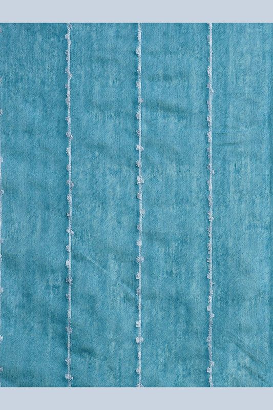 Cyan Bhagalpuri women's Kota Art Silk Saree With Blouse Piece