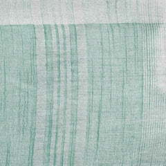 Mint Green women's Bhagalpuri Handloom Linen Blend Tie-Dye (Sibory Dye) Saree With Running Unstiched Blouse Piece - View 4