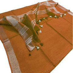 Bhagalpuri Linen Saree With Blouse Piece - View 4
