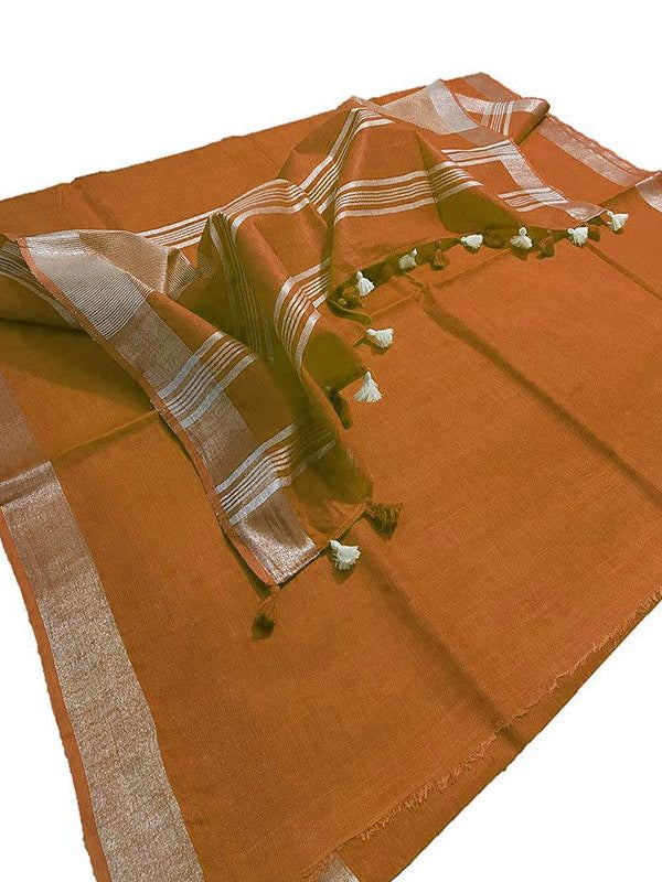 Bhagalpuri Linen Saree With Blouse Piece - View 4