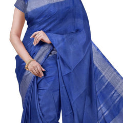 Bhagalpuri Handloom Cotton-Linen Blend Saree Combo (Pack Of 2) With Running Unstiched Blouse Piece - View 8