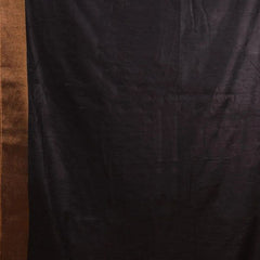 Bhaglpuri Handloom Tussar Silk Munga Blend Black Saree for women's - View 4