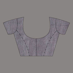 Semi Tussar Silk Handloom Two Dye Saree with Blouse Piece (Throns_Maroon & Troiet_Grey) - View 6